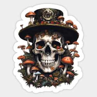 shroomy skull I Sticker